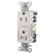 Hubbell Wiring Device-Kellems Straight Blade Receptacle, 5-15R, 15 A, 125V AC, 2 Pole, 3 Wire, Grounded DR15C1WHI - alternate 1